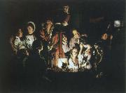 Joseph Wright experiment with a bird in an air pump oil painting on canvas